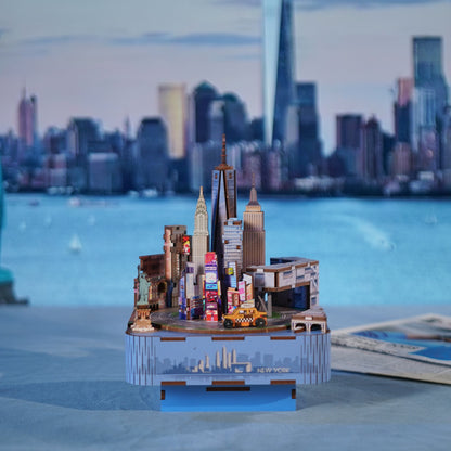DIY Muziekdoosje - 3D Houten Puzzel, New York