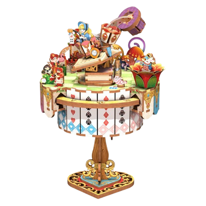 DIY Muziekdoosje - 3D Houten Puzzel, Alice’s Tea Party