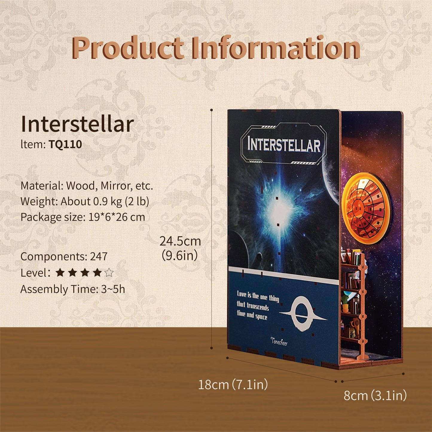 DIY Book Nook - Interstellar Bookend