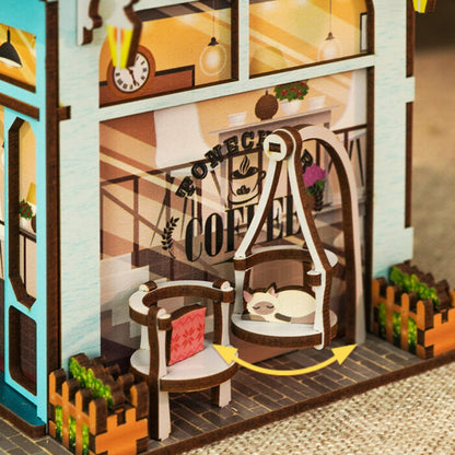DIY bureau pennenbak - 3D Houten Puzzel, Cape Coffee Shop