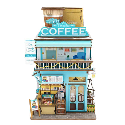 DIY bureau pennenbak - 3D Houten Puzzel, Cape Coffee Shop