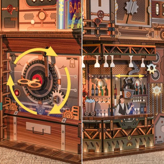 DIY bureau pennenbak - 3D Houten Puzzel, Punk Bar