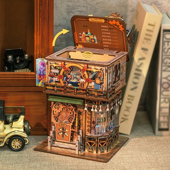 DIY bureau pennenbak - 3D Houten Puzzel, Punk Bar