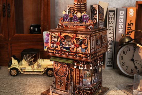 DIY bureau pennenbak - 3D Houten Puzzel, Punk Bar