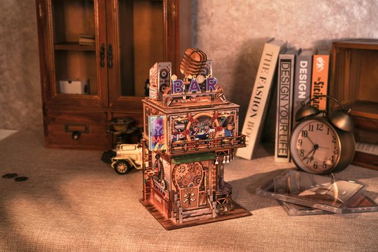 DIY bureau pennenbak - 3D Houten Puzzel, Punk Bar