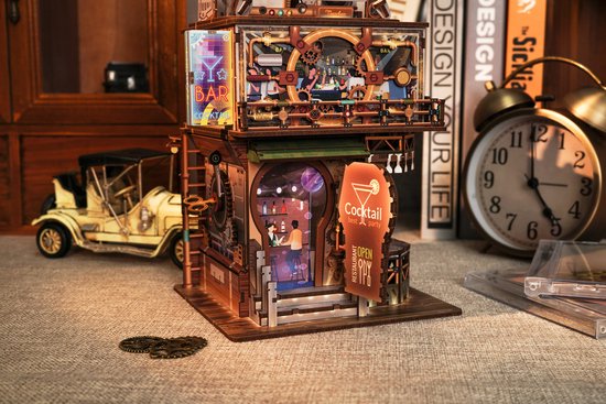 DIY bureau pennenbak - 3D Houten Puzzel, Punk Bar