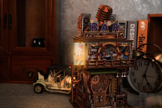 DIY bureau pennenbak - 3D Houten Puzzel, Punk Bar