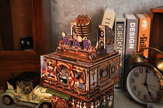 DIY bureau pennenbak - 3D Houten Puzzel, Punk Bar