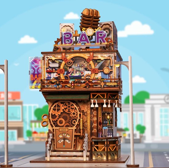 DIY bureau pennenbak - 3D Houten Puzzel, Punk Bar