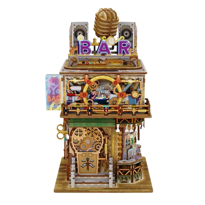 DIY bureau pennenbak - 3D Houten Puzzel, Punk Bar