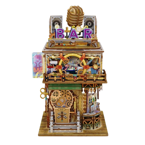 DIY bureau pennenbak - 3D Houten Puzzel, Punk Bar