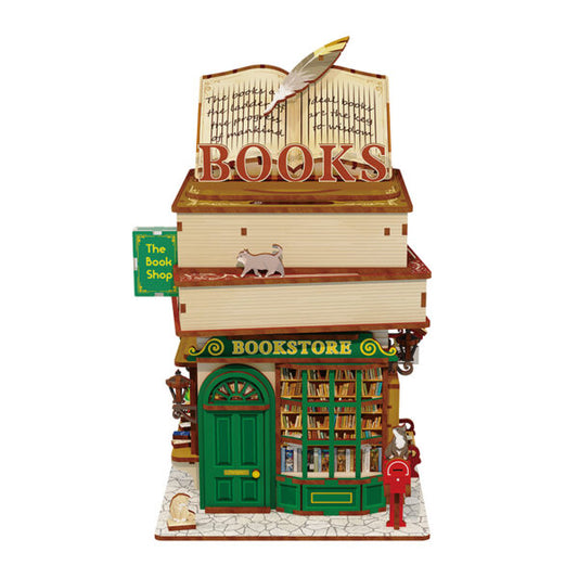 DIY bureau pennenbak - 3D Houten Puzzel, Time Bookstore