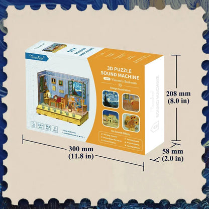 DIY 3D Houten Puzzel met 6x geluideffecten en stofkap - Vincent’s Bedroom