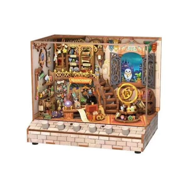 DIY 3D Houten Puzzel met 6x geluideffecten - Miniture House Magic Shop