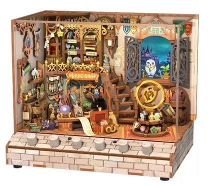 DIY 3D Houten Puzzel met 6x geluideffecten - Miniture House Magic Shop