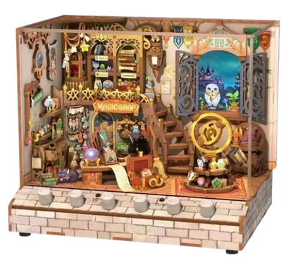 DIY 3D Houten Puzzel met 6x geluideffecten - Miniture House Magic Shop