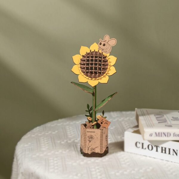 DIY Houten Bloem, Zonnebloem