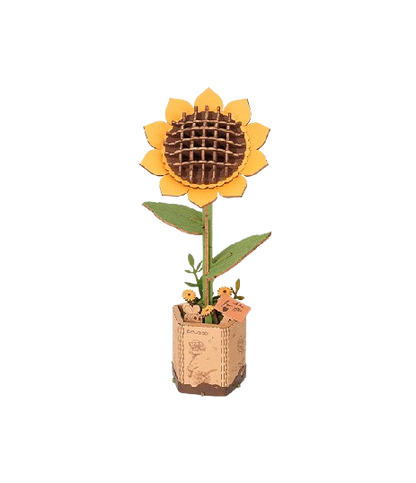 DIY Houten Bloem, Zonnebloem