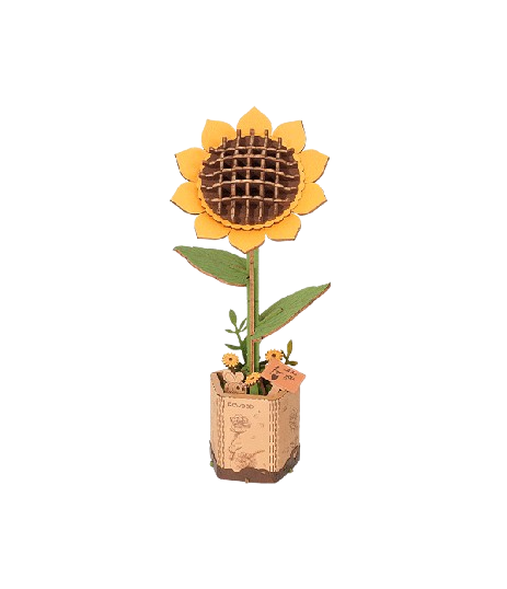 DIY Houten Bloem, Zonnebloem
