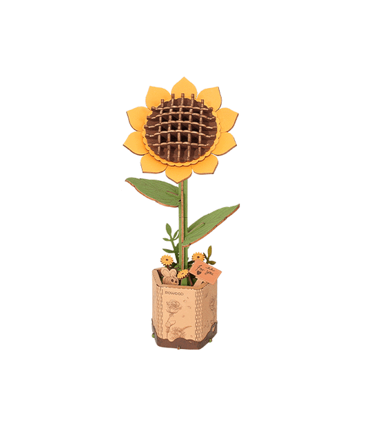 DIY Houten Bloem, Zonnebloem