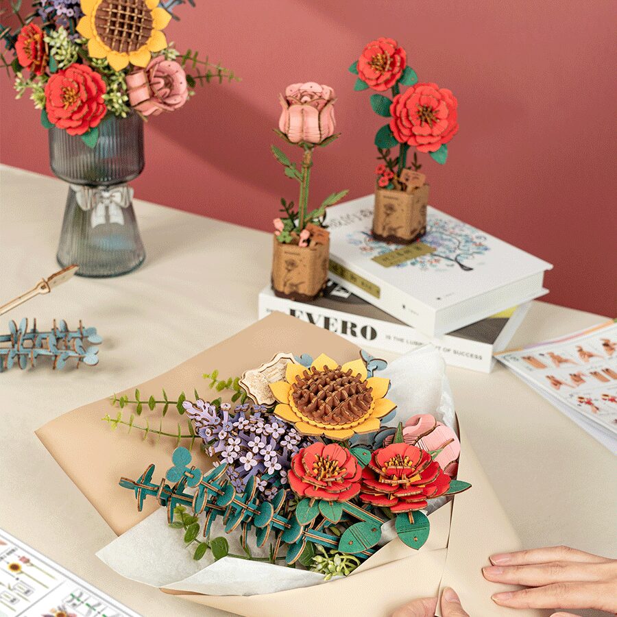 DIY Houten Bloemen boeket