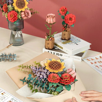 DIY Houten Bloemen boeket