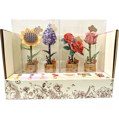 DIY Houten Bloem, Roze Roos
