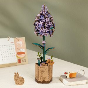 DIY Houten Bloem, Lila Serin
