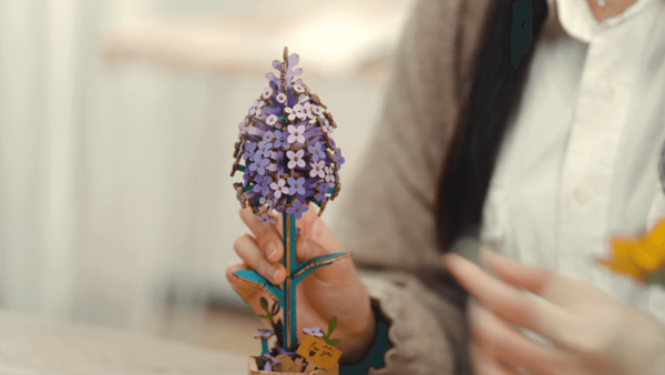 DIY Houten Bloem, Lila Serin