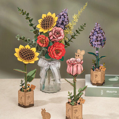 DIY Houten Bloem, Zonnebloem