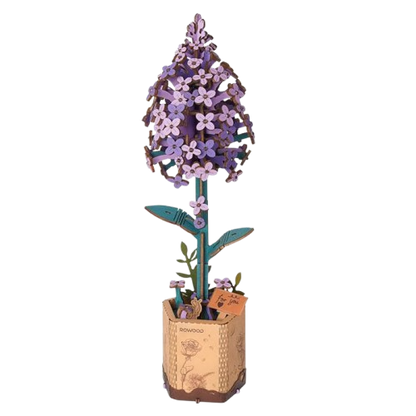 DIY Houten Bloem, Lila Serin