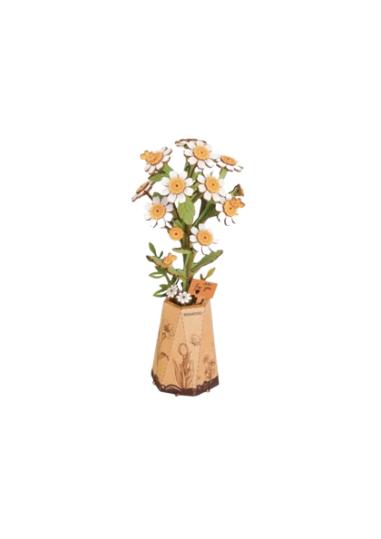 DIY Houten Bloem, Kamille