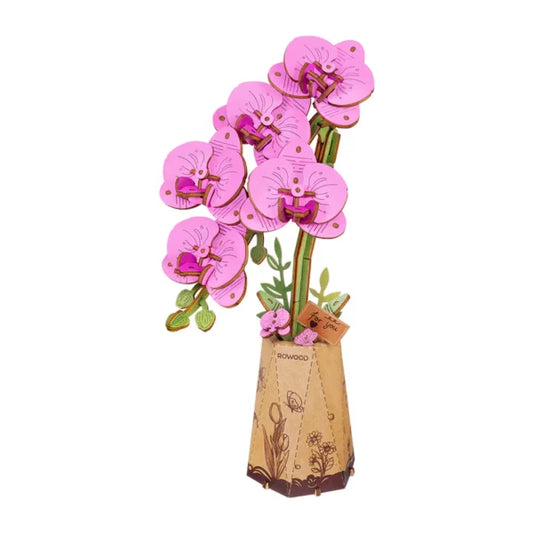 DIY Houten Bloem, Paarse Vlinderorchidee