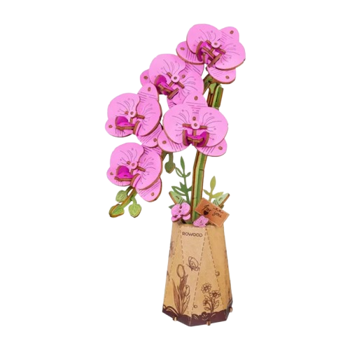 DIY Houten Bloem, Paarse Vlinderorchidee