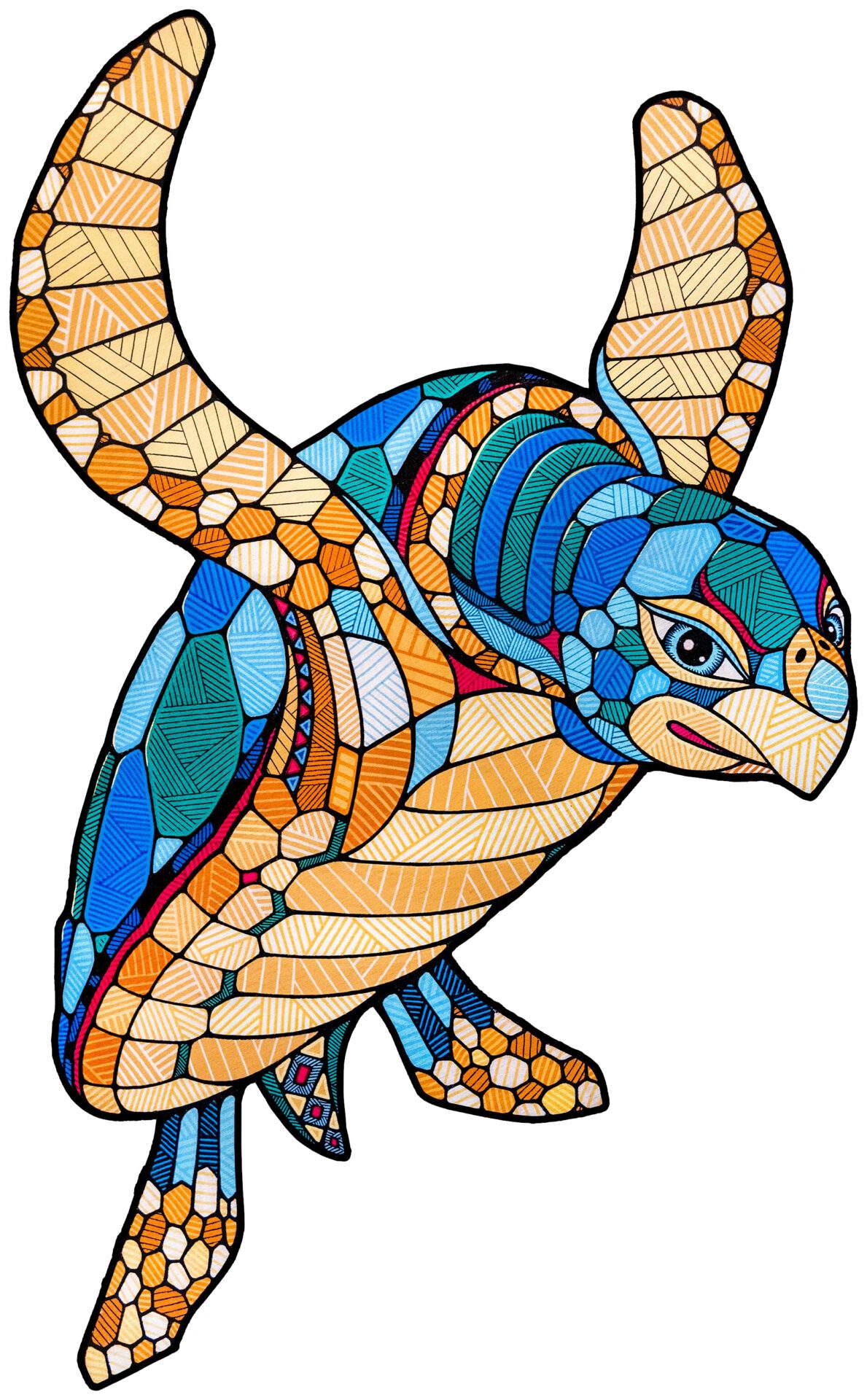 Eco Wood Art (EWA), Houten Legpuzzel Schildpad