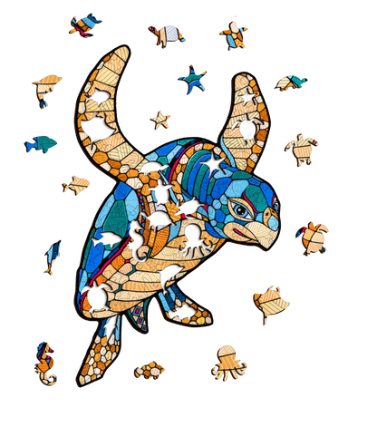 Eco Wood Art (EWA), Houten Legpuzzel Schildpad