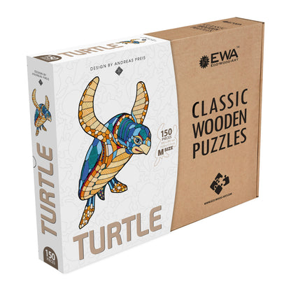 Eco Wood Art (EWA), Houten Legpuzzel Schildpad