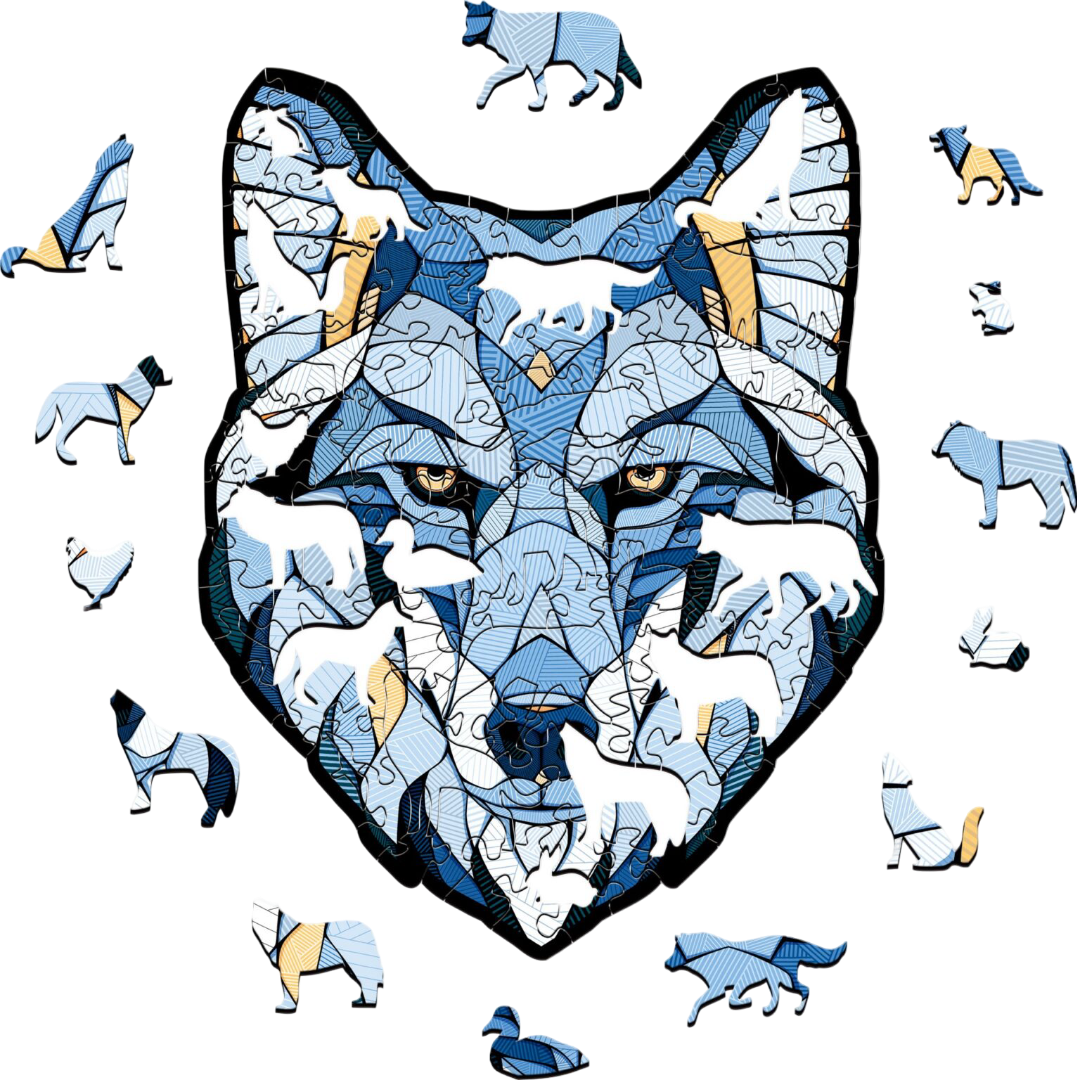 Eco Wood Art (EWA), Houten Legpuzzel Wolf