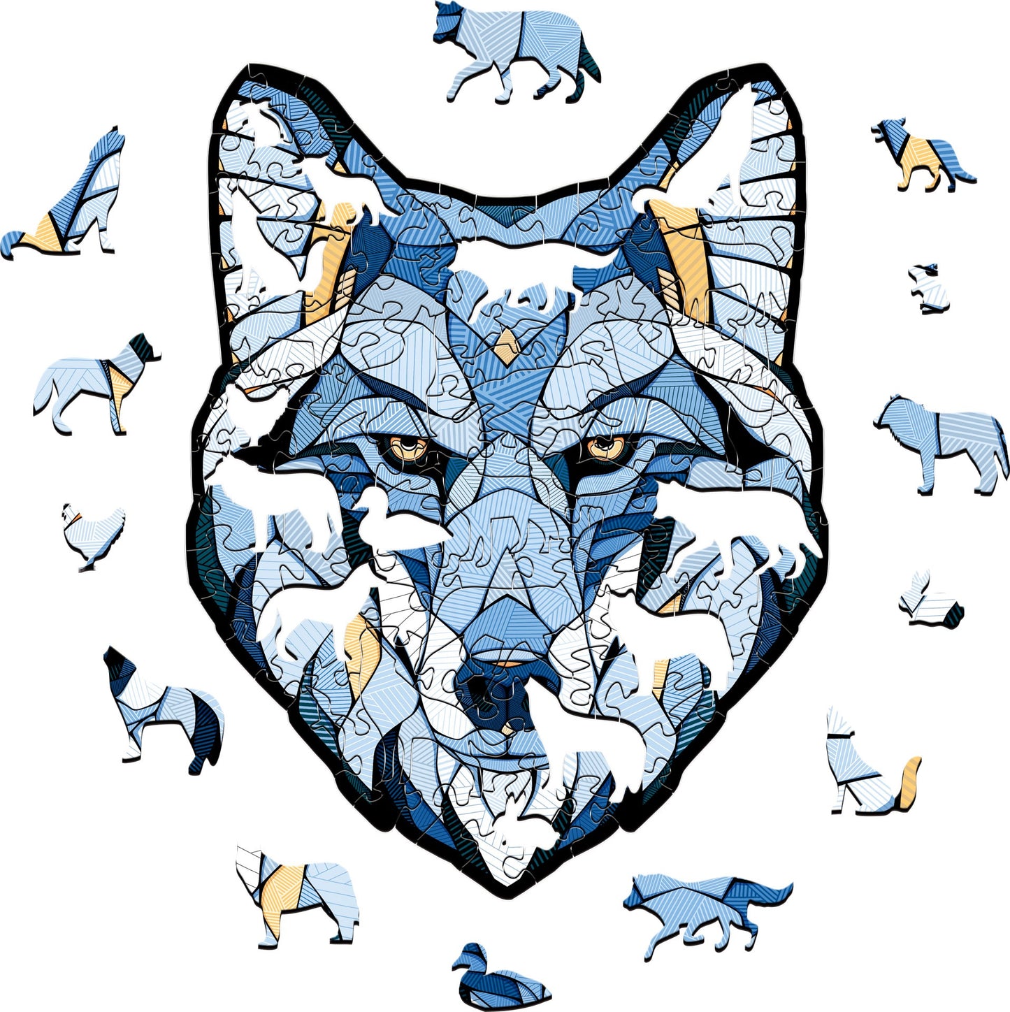 Eco Wood Art (EWA), Houten Legpuzzel Wolf