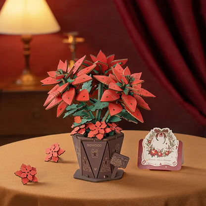 DIY Houten Kerstster - Poinsettia