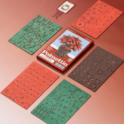 DIY Houten Kerstster - Poinsettia