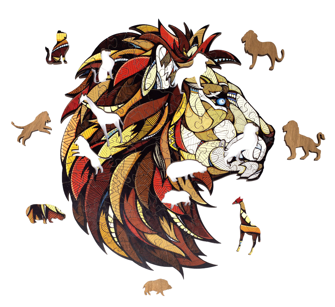 Eco Wood Art (EWA), Houten Legpuzzel Leeuw