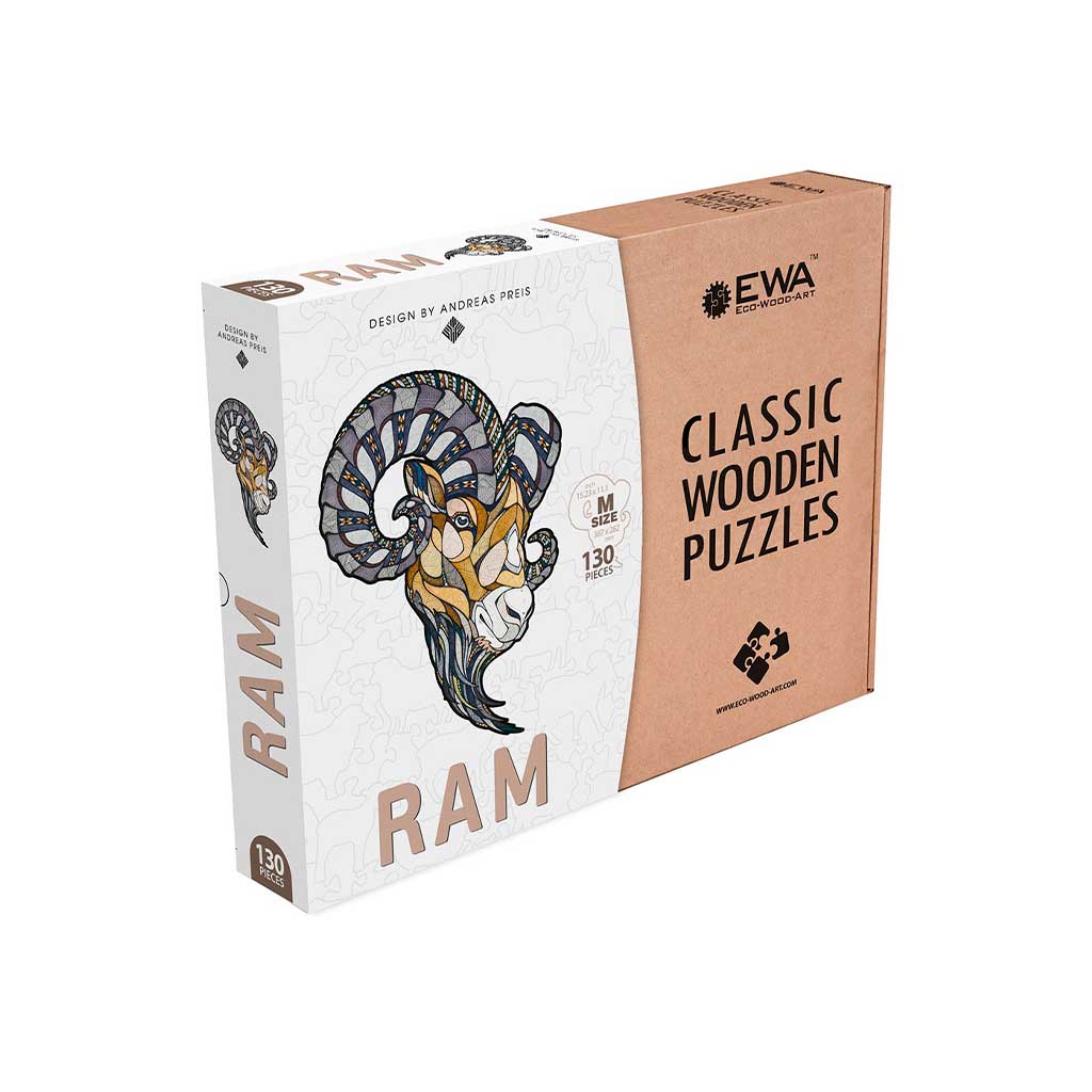 Eco Wood Art (EWA), Houten Legpuzzel Ram