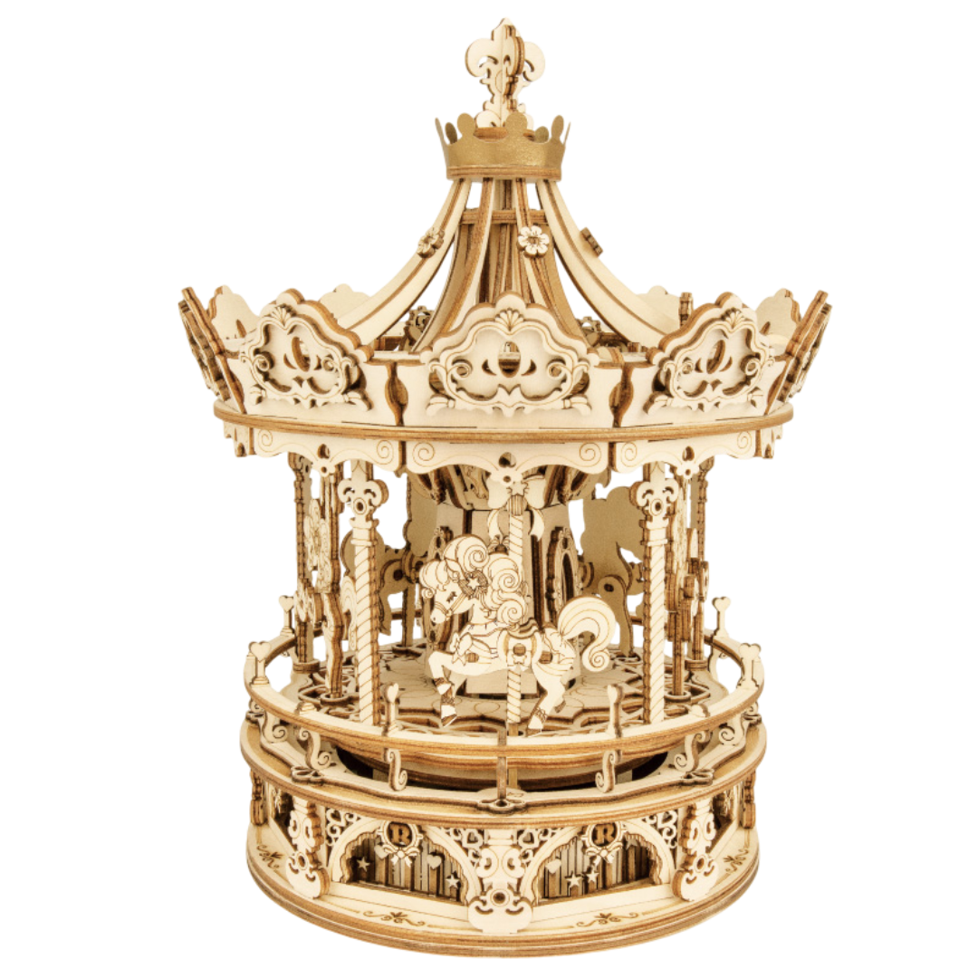 3D DIY Houten Modelbouwpakket - Romantic Carousel